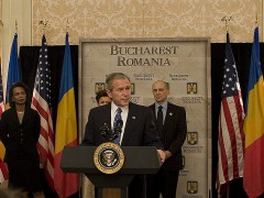 President Bush in Bucharest, Romania