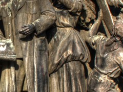 The Russian working woman, part of the monument of the Soviet Army in Sofia, Bulgaria.