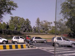 A set of eleven statues erected near India Gate, New Delhi to pay tribute to a group Indian freedom fighters and social reformers