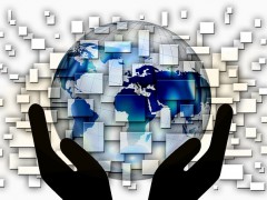 Globalization and Internet: Information, Humans and Goods